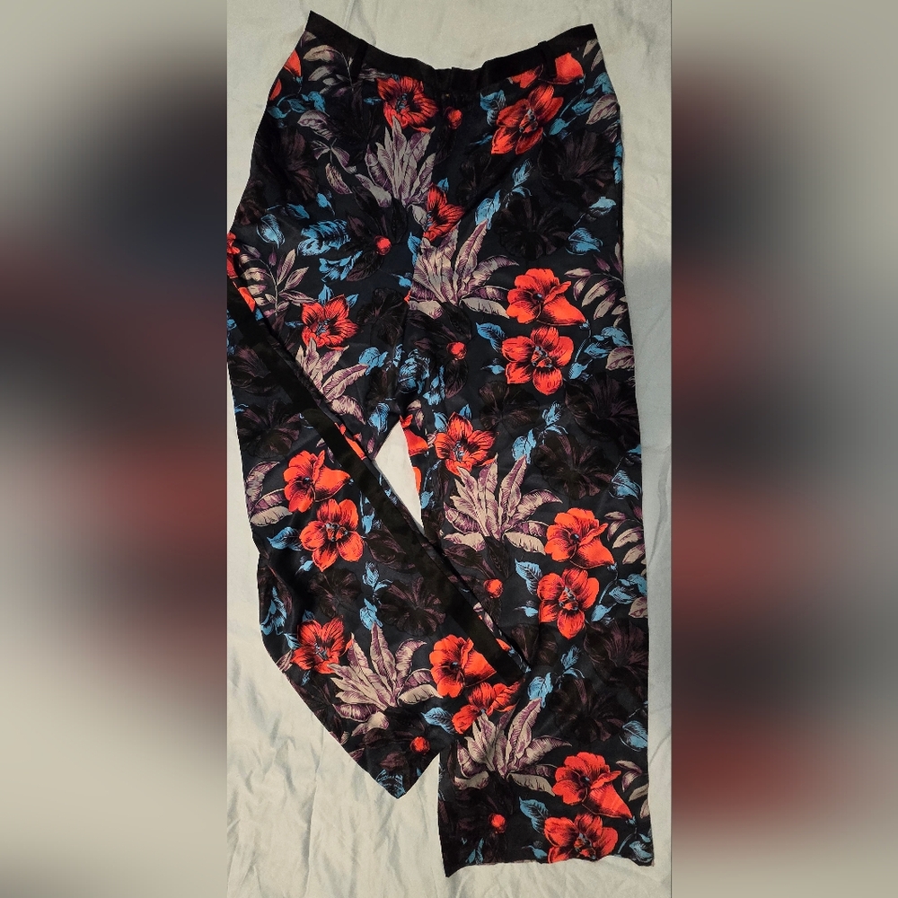 SOLD. Marc By Marc Jacobs Multicolor Silk Floral Pants